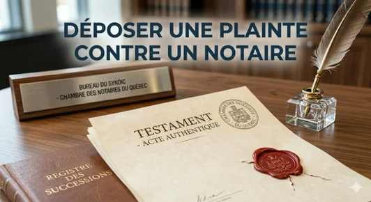 Guide pour porter plainte contre un notaire au Québec