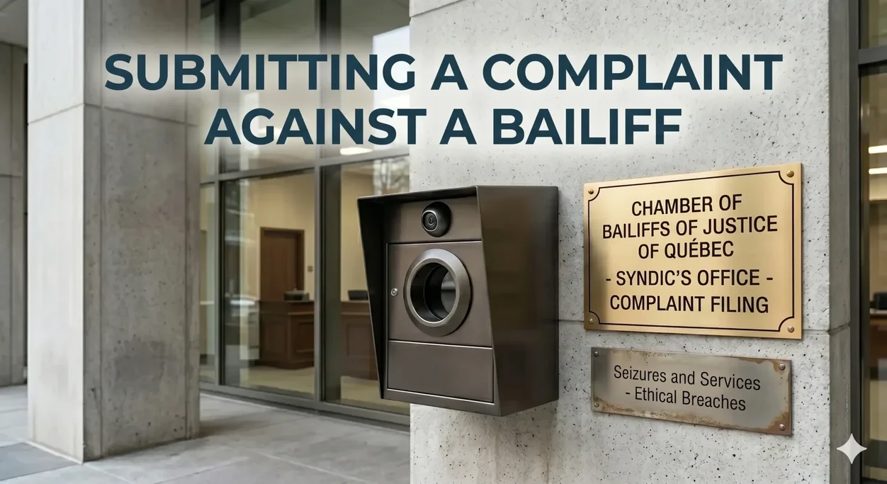Guide to file a complaint against a bailiff in Quebec