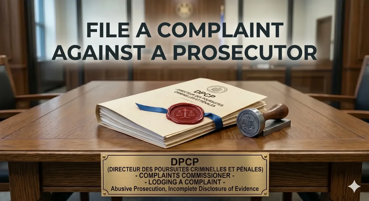 Guide to file a complaint against a prosecutor in Quebec