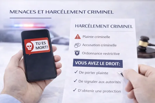 Guide pratique sur les menaces et harcèlement criminel au Québec
